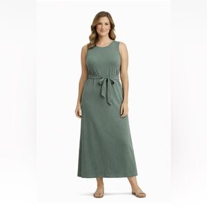 Banana Republic Sleeveless Maxi Dress in Soft Green
